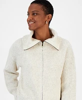 And Now This Women's Sailor-Collar Zip-Front Sweater, Created for Macy's