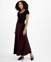 And Now This Women's Bow-Print Mid-Rise Maxi Skirt, Created for Macy's