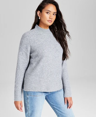 And Now This Women's Mock-Neck Long-Sleeves Tunic Sweater, Created for Macy's