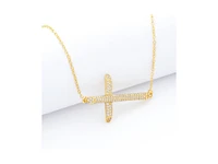 Rivka Friedman Pave Horizontal Cross Pendant