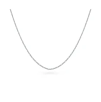 Bling Jewelry Thin Lightweight 1.2MM Strong Solid Sterling Silver Figaro Link Chain Necklace For Women Inch