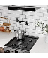 Casainc Traditional Wall Mount Swing Arm Folding Pot Filler Kitchen Faucet