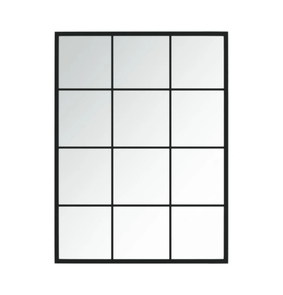 vidaXL Wall Mirror Black 31.5"x23.6" Metal