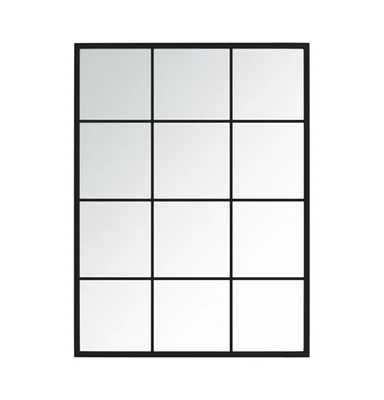 vidaXL Wall Mirror Black 31.5"x23.6" Metal