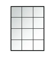 vidaXL Wall Mirror Black 31.5"x23.6" Metal