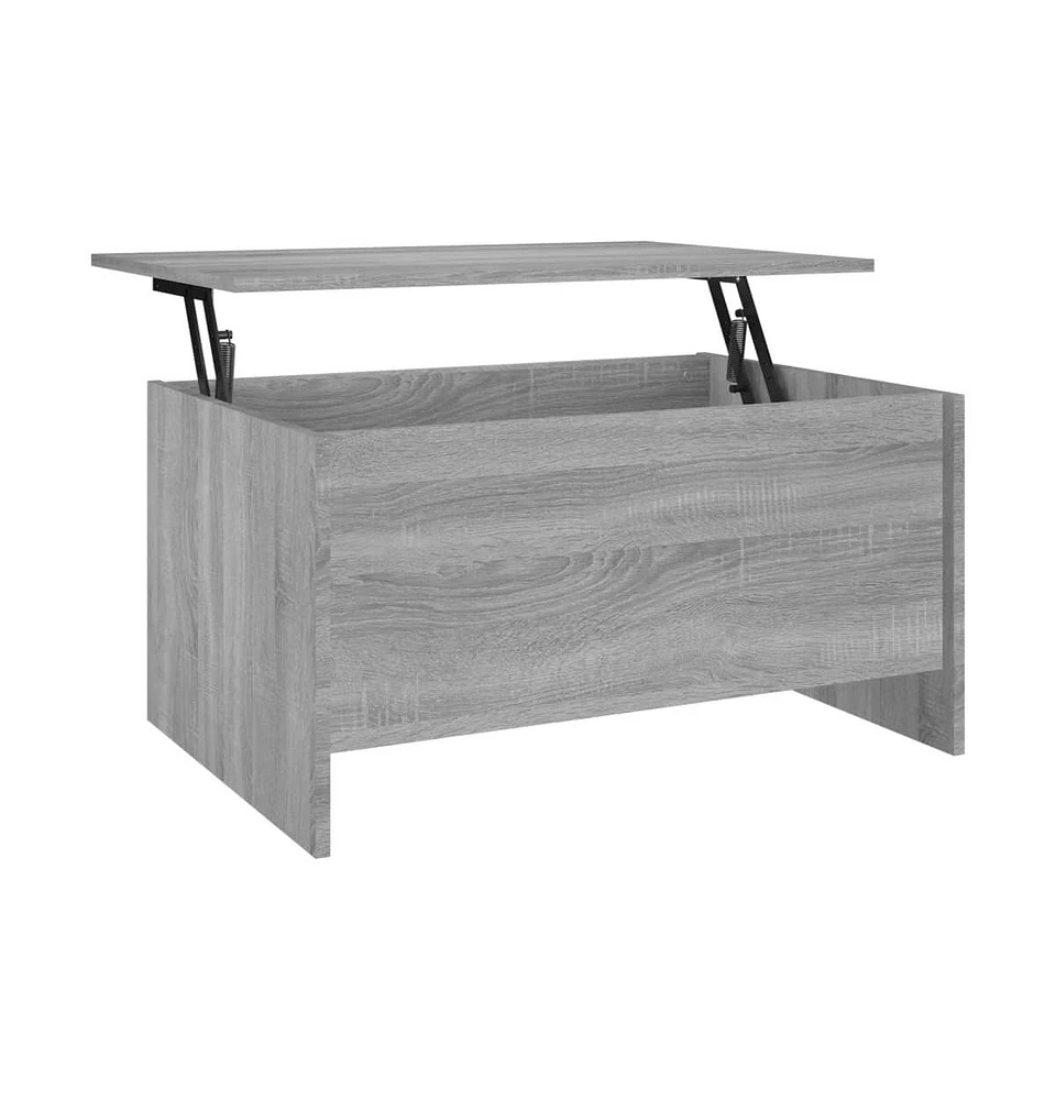 vidaXL Coffee Table Gray Sonoma 31.5"x21.9"x16.3" Engineered Wood