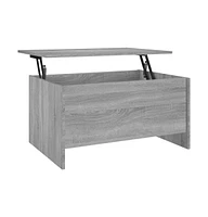 vidaXL Coffee Table Gray Sonoma 31.5"x21.9"x16.3" Engineered Wood