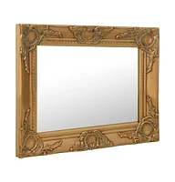vidaXL Wall Mirror Baroque Style 19.7"x15.7" Gold