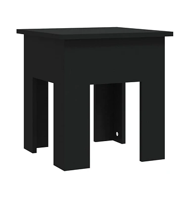 vidaXL Coffee Table Black 15.7"x15.7"x16.5" Engineered Wood