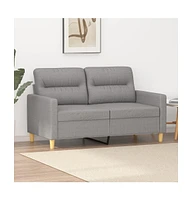 vidaXL 2-Seater Sofa Light Gray 47.2" Fabric