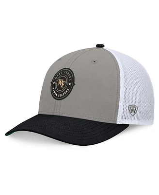 Top of the World Men's Gray/Black Wake Forest Demon Deacons Rob Trucker Adjustable Hat