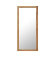 vidaXL Mirror 19.7"x55.1" Solid Oak Wood