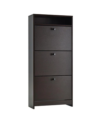 Homcom Shoe Storage Cabinet with 3 Large Fold-Out Drawers,