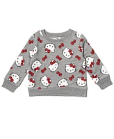 Hello Kitty Girls French Terry Pullover Sweatshirt to