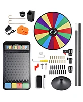 WinSpin 36" Dual Use 18 Slots Prize Wheel Prize Drop Game Board Kit w/ Led Light