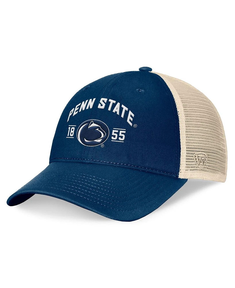 Top of the World Men's Navy Penn State Nittany Lions Heritage Waylon Trucker Adjustable Hat