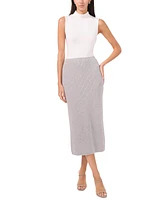 Vince Camuto Women's Metallic-Knit Midi Skirt