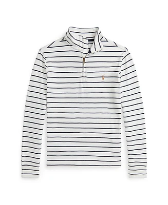 Polo Ralph Lauren Kid's Striped Cotton Quarter-Zip Pullover Shirt