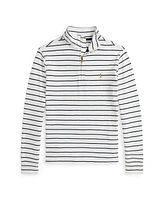 Polo Ralph Lauren Kid's Striped Cotton Quarter-Zip Pullover Shirt