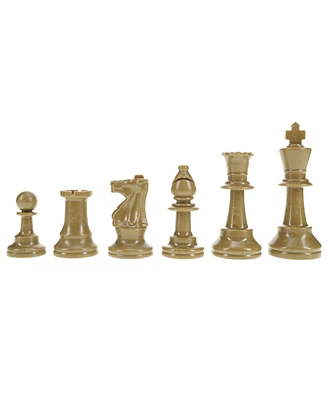 We Games Color Bright Plastic Staunton Tournament Chess Pieces with 3.75 in. King - Half Chess Set of Chess Pieces Only