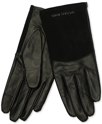 Michael Kors Women's Suede & Leather Tech Gloves