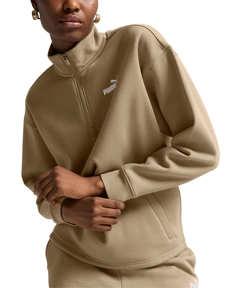 Puma Women's Essential+ Half-Zip Logo Pullover