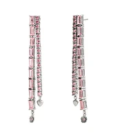 Coach Faux Stone Signature Charm Tennis Earrings