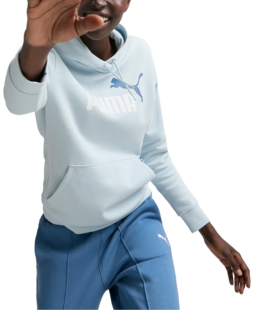 Puma Women's Essential+ Logo-Front Long-Sleeve Hoodie