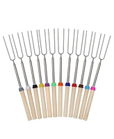 Cowin Roasting Sticks Stainless Steel Extendable 32in 12 Piece Set