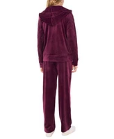 Vince Camuto Womens Velour Zip Hoodie Straight Leg Pants