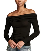 Lucky Brand Women's Off-The-Shoulder Long-Sleeve Top