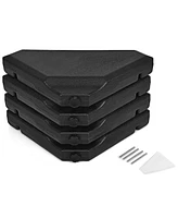 Givimo 4 Pieces 195 lbs Patio Cantilever Offset Umbrella Base Weight Sand