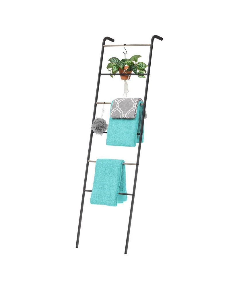 Iris Usa Free-Standing Clothing Rack, Clothes Organizer, Ladder Style, Metal Garment Rack