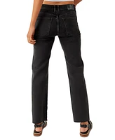 Free People Women's Risk Taker High-Rise Straight-Leg Jeans