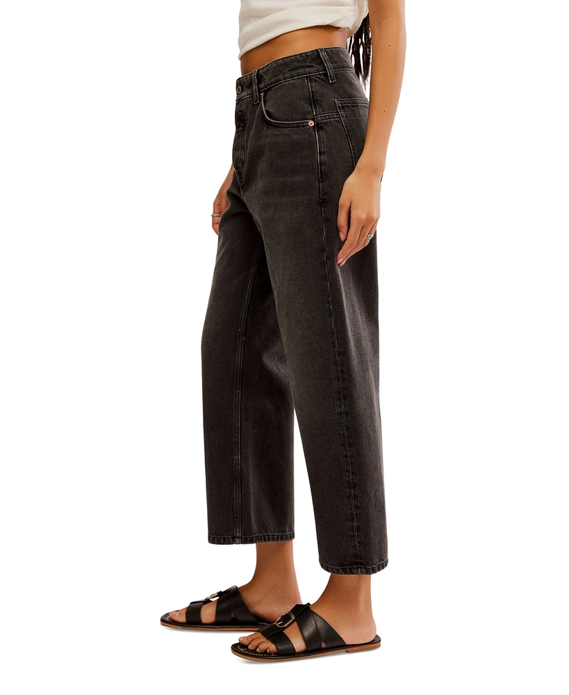 Free People Women's Deep Trance Dropped Barrel Jeans