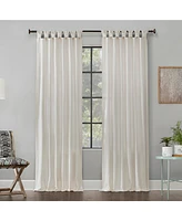 Archaeo 52" x 95" Washed Cotton Twist Tab Curtain