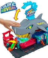 Hot Wheels City Ultra Shark Car Wash Playset with Color Reveal - Multi