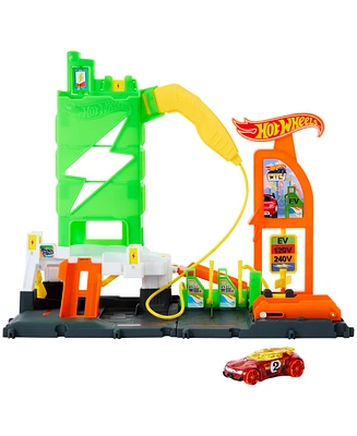 Hot Wheels City Super Recharge Fuel Station Toy Car