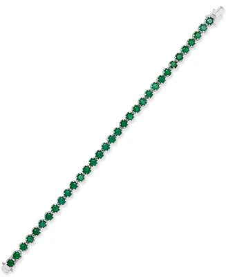 Sapphire Tennis Bracelet (10 ct. t.w.) Sterling Silver, Created for Macy's (Also Available Emerald)