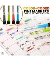Zulay Kitchen Magnetic Dry Erase Calendar Whiteboard Kit For Fridge