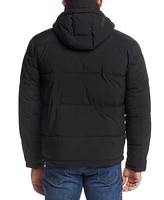 Weatherproof Men's Quilted Puffer Jacket with Attached Hood