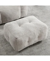 Ultra-Comfy Bean Bag Chair with Ottoman for Relaxation