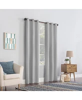 No. 918 Lindstrom Textured Draft Shield Fleece Insulated Room Darkening Grommet Curtain Panel