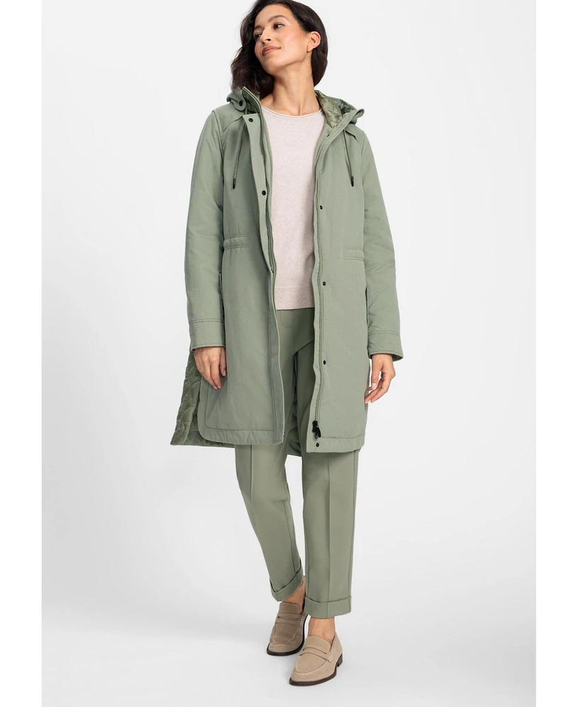 Olsen Women's Water Repellent Quilted Anorak