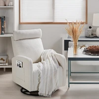 Streamdale Furniture Manual Recliner & Glider Rocker Sofa, Beige