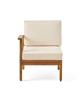 Perla 6-Pc Acacia Wood Outdoor Sofa Set, Cream