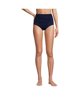 Lands' End Women's Tummy Control Retro High Waisted Bikini Swim Bottoms