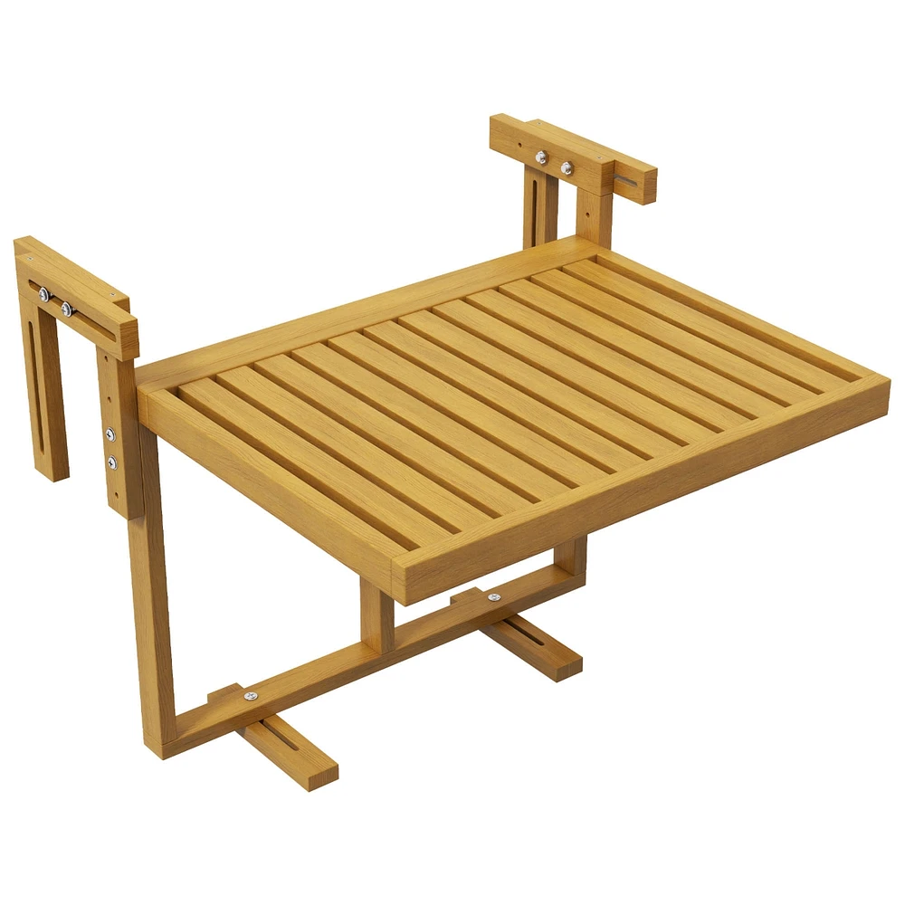 Simplie Fun Balcony Railing Table: Foldable, Height-Adjustable, Space-Saving