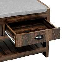 Hall Tree with Hooks, Bench, and Storage