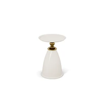 Simplie Fun Luxury Design Iron End Table, Minimalist Round Side Table for Small Space